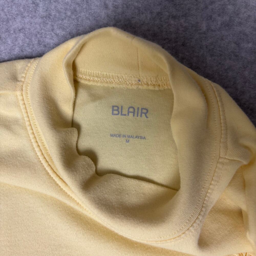 Blair Women's Essential Knit Long Sleeve Mock Neck Light Yellow - Size M - Picture 2 of 7